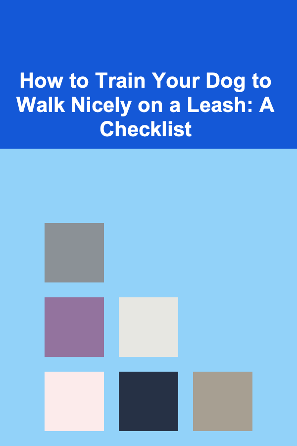 How to Train Your Dog to Walk Nicely on a Leash: A Checklist