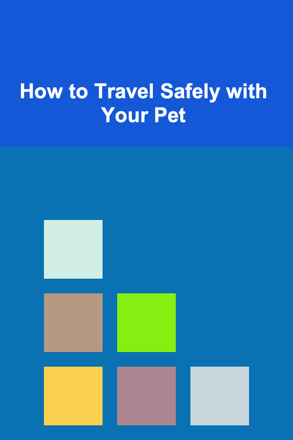 How to Travel Safely with Your Pet