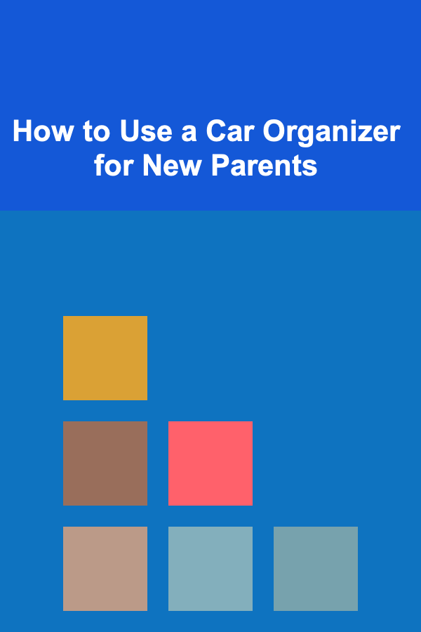 How to Use a Car Organizer for New Parents