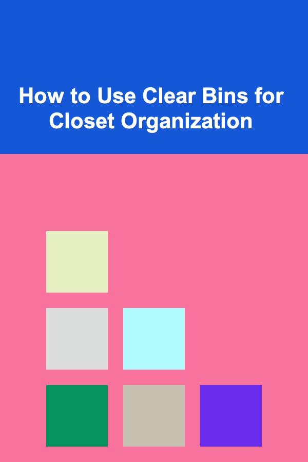 How to Use Clear Bins for Closet Organization