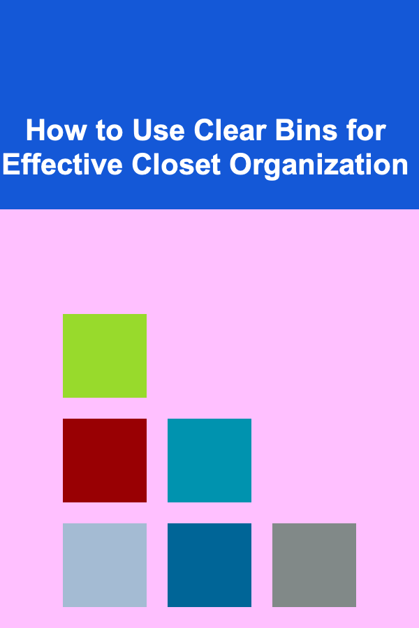How to Use Clear Bins for Effective Closet Organization