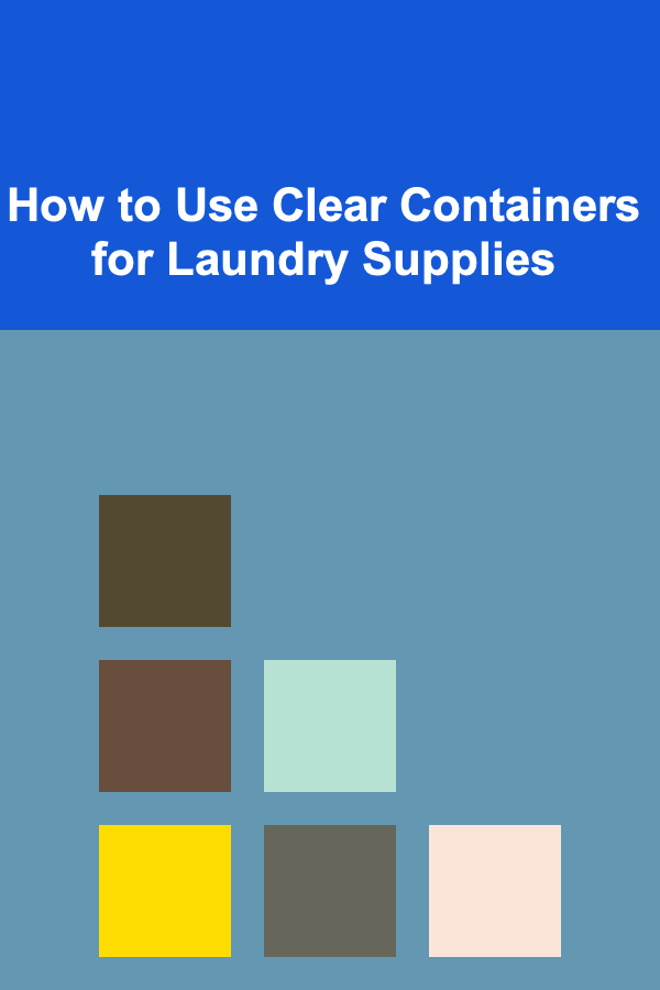 How to Use Clear Containers for Laundry Supplies
