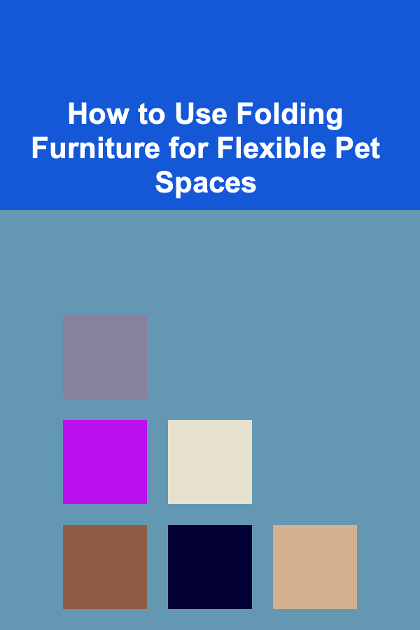 How to Use Folding Furniture for Flexible Pet Spaces