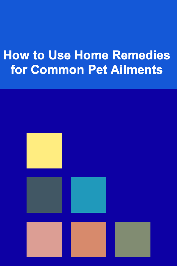 How to Use Home Remedies for Common Pet Ailments