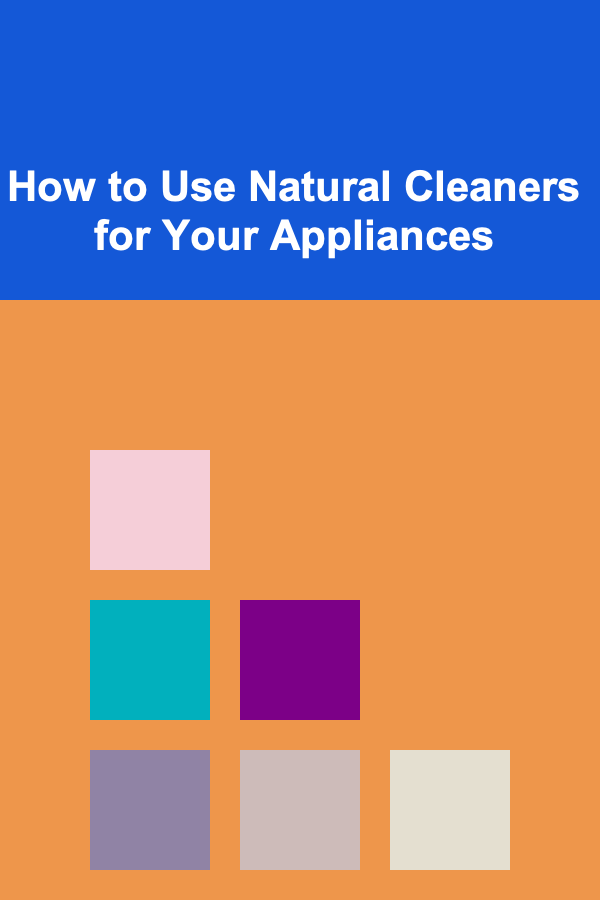 How to Use Natural Cleaners for Your Appliances