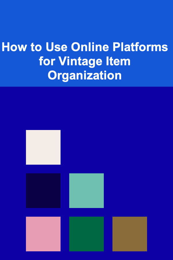 How to Use Online Platforms for Vintage Item Organization