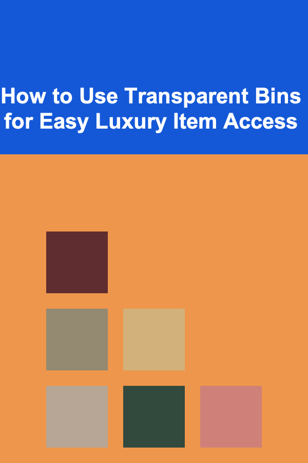 How to Use Transparent Bins for Easy Luxury Item Access