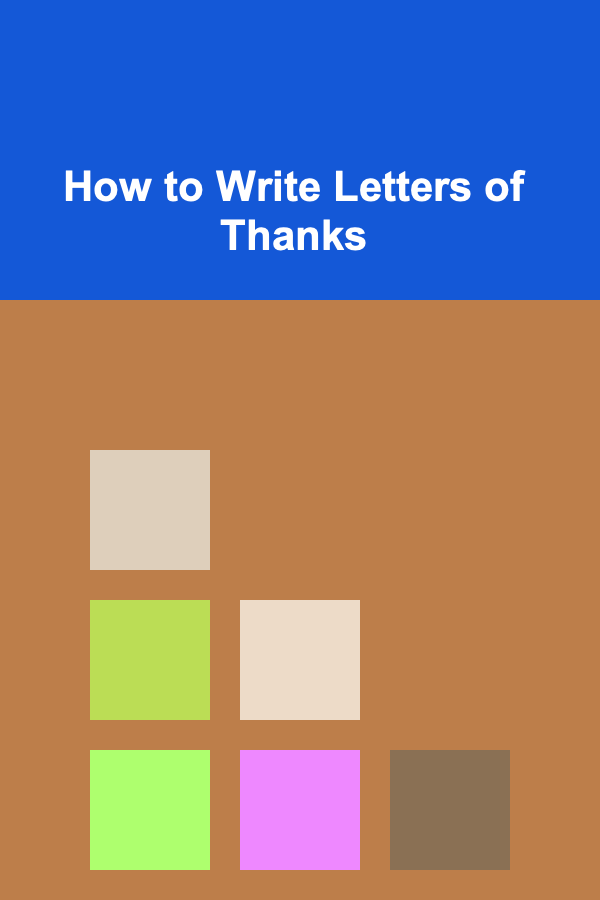 How to Write Letters of Thanks