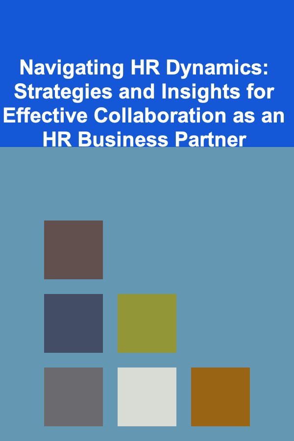 Navigating HR Dynamics: Strategies and Insights for Effective Collaboration as an HR Business Partner