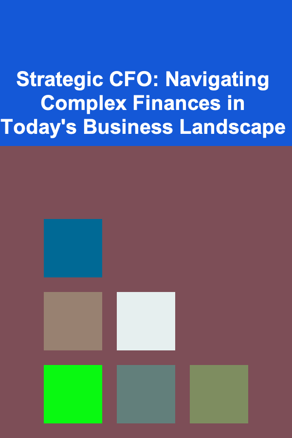 Strategic CFO: Navigating Complex Finances in Today's Business Landscape