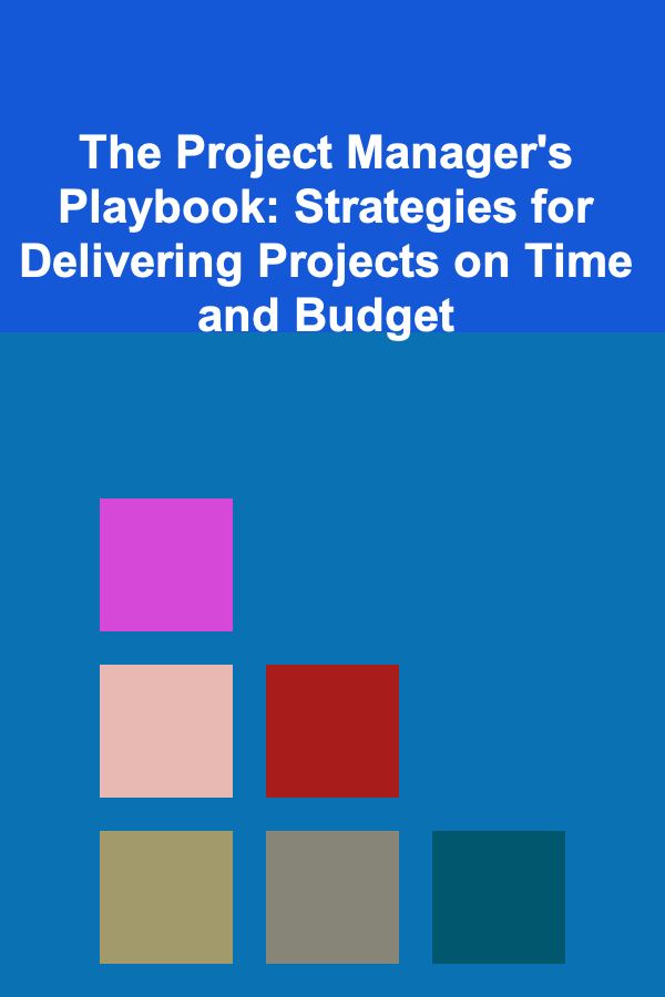 The Project Manager's Playbook: Strategies for Delivering Projects on Time and Budget