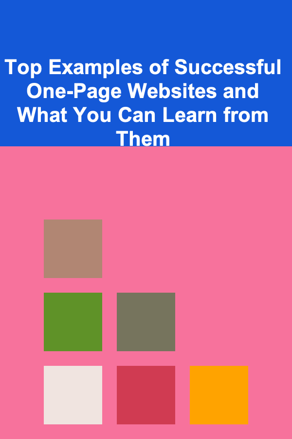 Top Examples of Successful One-Page Websites and What You Can Learn from Them