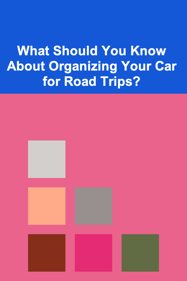What Should You Know About Organizing Your Car for Road Trips?